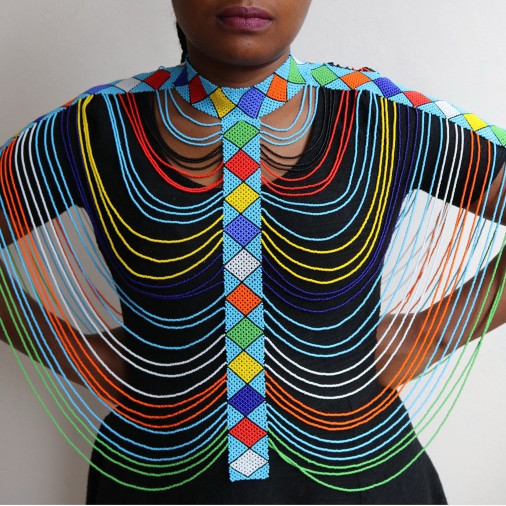 Colorful Beaded Statement Necklace